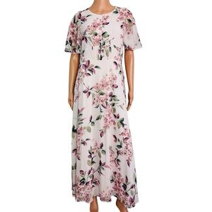CALVIN KLEIN Floral Maxi Dress in Pink Size 4